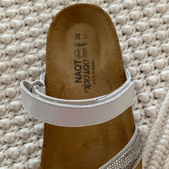 Naot White and Silver Strappy Sandals - Picture 4 of 9